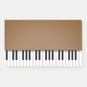 Piano Keyboard Fun Brown Music Post-it Klebezettel (Vorderseite)