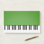 Piano Keyboard Fun Green Music Post-it Klebezettel (Auf Schreibtisch)
