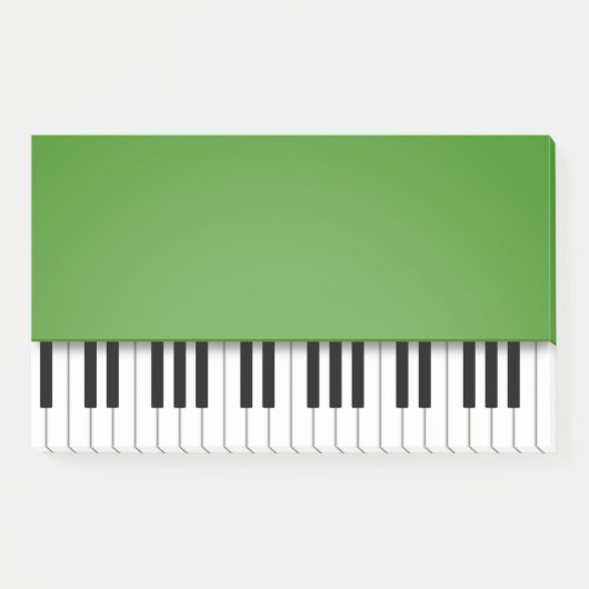 Piano Keyboard Fun Green Music Post-it Klebezettel (Vorderseite)