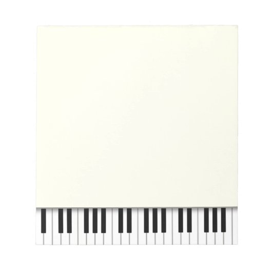 Piano Keyboard Fun Ivory 5,5 x 6 Musik Notizblock (Vorderseite)