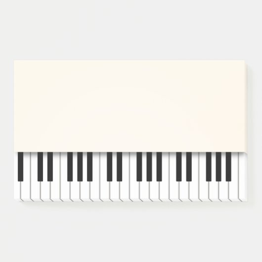 Piano Keyboard Fun Ivory Musiknoten Post-it Klebezettel (Vorderseite)