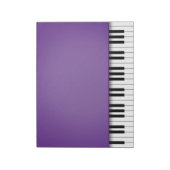 Piano Keyboard Fun Lila 8.5 x 11 Musik Notizblock (Rotiert)