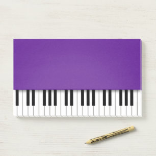Piano Keyboard Fun Lila Music Post-it Klebezettel