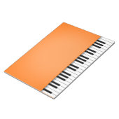Piano Keyboard Fun Orange 8.5x11 Musik Notizblock (angewinkelt)