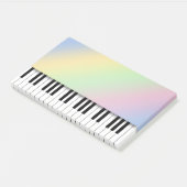 Piano Keyboard Fun Rainbow Music Post-it Klebezettel (angewinkelt)