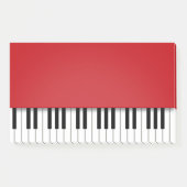 Piano Keyboard Fun Red Music Post-it Klebezettel (Vorderseite)