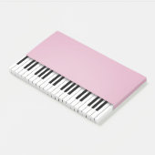 Piano Keyboard Fun Rosa Musiknoten Post-it Klebezettel (angewinkelt)