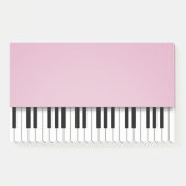 Piano Keyboard Fun Rosa Musiknoten Post-it Klebezettel (Vorderseite)