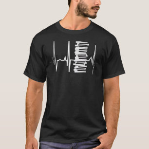 Piano Keyboard Heartbeat-Geschenk T-Shirt