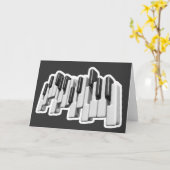 piano keyboard keys design karte (Gelbe Blume)