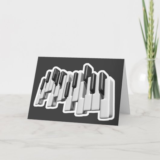 piano keyboard keys design karte (Vorderseite)