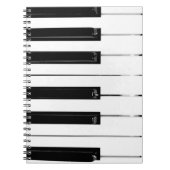 Piano Keyboard Keys Notizblock (Vorderseite)