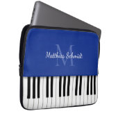 Piano Keyboard Mit Monogramm Personalisiertes Roya Laptopschutzhülle (Vorne Rechts)