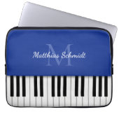 Piano Keyboard Mit Monogramm Personalisiertes Roya Laptopschutzhülle (Vorderseite)
