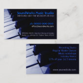Piano Keyboard Music Business Card Hinweiskarte (Vorne/Hinten)
