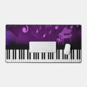 Piano Keyboard Music Lila Magenta Personalisiert Schreibtischunterlage (Tastatur & Maus)