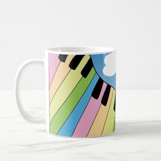 Piano Keyboard Music Sky Wolken Hübsch Kaffeetasse (Links)