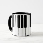 Piano Keyboard Music Tasse (Vorderseite Links)