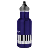 Piano Keyboard Music Teacher Name in Script Edelstahlflasche (Rechts)