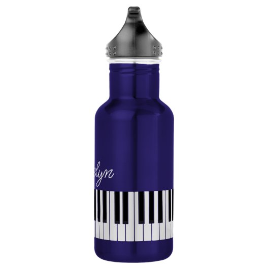 Piano Keyboard Music Teacher Name in Script Edelstahlflasche (Rechts)