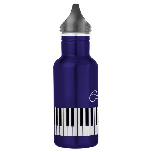 Piano Keyboard Music Teacher Name in Script Edelstahlflasche (Links)
