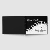Piano Keyboard Music Wedding Names Date Front Gästebuch (Voll)