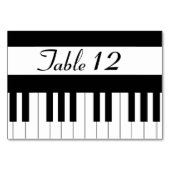 Piano Keyboard Music Wedding Table No Card Tischnummer (Vorderseite)