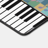 Piano Keyboard Musical Symbols Muster Monogramm Schreibtischunterlage (Ecke)