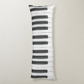 Piano Keyboard Musician Black and White Seitenschläferkissen (Rückseite (Vertikal))