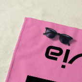 Piano Keyboard Personalisiert Musician's rosa Strandtuch (Beispiel)