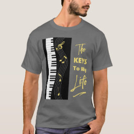 Piano Keyboard Players Spaß Musiknoten Grafik T-Shirt