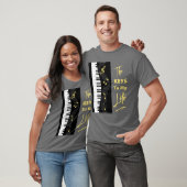 Piano Keyboard Players Spaß Musiknoten Grafik T-Shirt (Unisex)