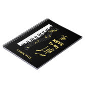 Piano Keyboard Players Spaß Musiknoten Notizblock (Linke Seite)