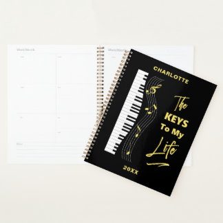 Piano Keyboard Players Spaß Musiknoten Planer