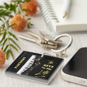 Piano Keyboard Players Spaß Musiknoten Schlüsselanhänger (Vorderseite rechts)