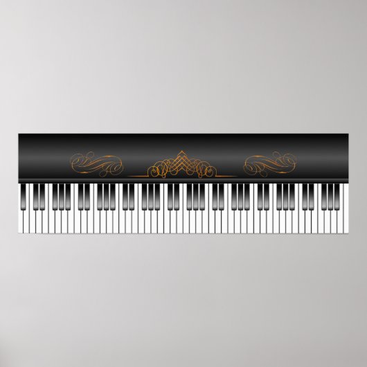 Piano Keyboard Poster (Vorne)