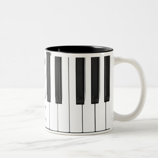 Piano Keyboard-Tasse Zweifarbige Tasse (Rechts)