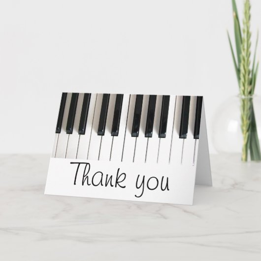 piano keyboard thank you dankeskarte (Vorderseite)