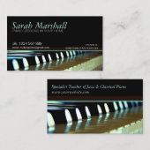 Piano Keyboards Music Teacher Visitenkarte (Vorne/Hinten)