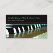 Piano Keyboards Music Teacher Visitenkarte (Rückseite)