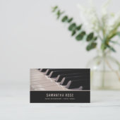 Piano Keys Accompanist Classy Elegant Visitenkarte (Stehend Vorderseite)
