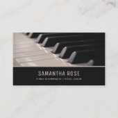 Piano Keys Accompanist Classy Elegant Visitenkarte (Vorderseite)