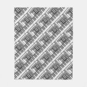 Piano Keys and Stripes Pattern Fleece Blanket (Vorderseite)