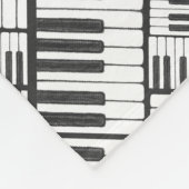 Piano Keys and Stripes Pattern Fleece Blanket (Ecke)