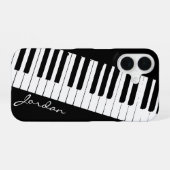 Piano Keys | Angled | Customizable iPhone 16 Hülle (Rückseite (Horizontal))