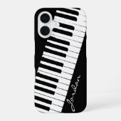 Piano Keys | Angled | Customizable iPhone 16 Hülle (Rückseite)