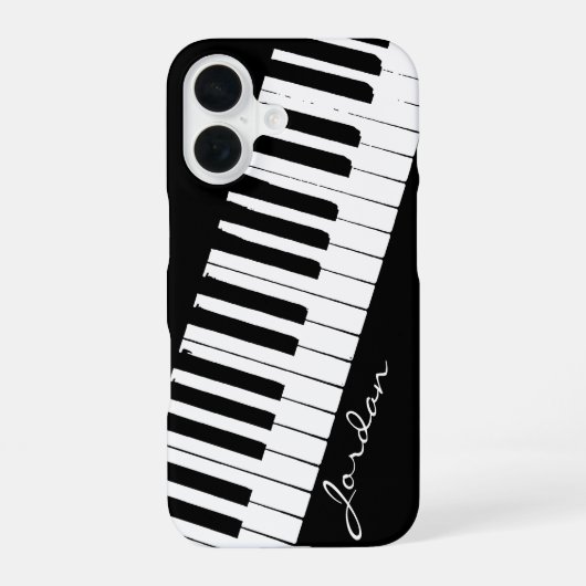 Piano Keys | Angled | Customizable iPhone 16 Hülle (Rückseite)