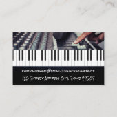 Piano Keys | Audiomaterial Visitenkarte (Rückseite)