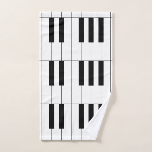 Piano Keys Badhandtuch Set (Handtuch)
