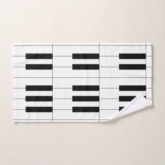 Piano Keys Badhandtuch Set (Handtuch)